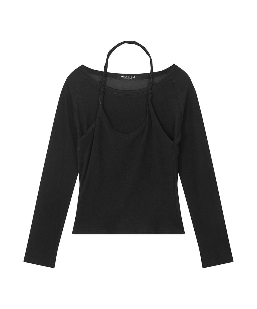 Мягкий вязаный топ Yusim Twist из шерсти Черный