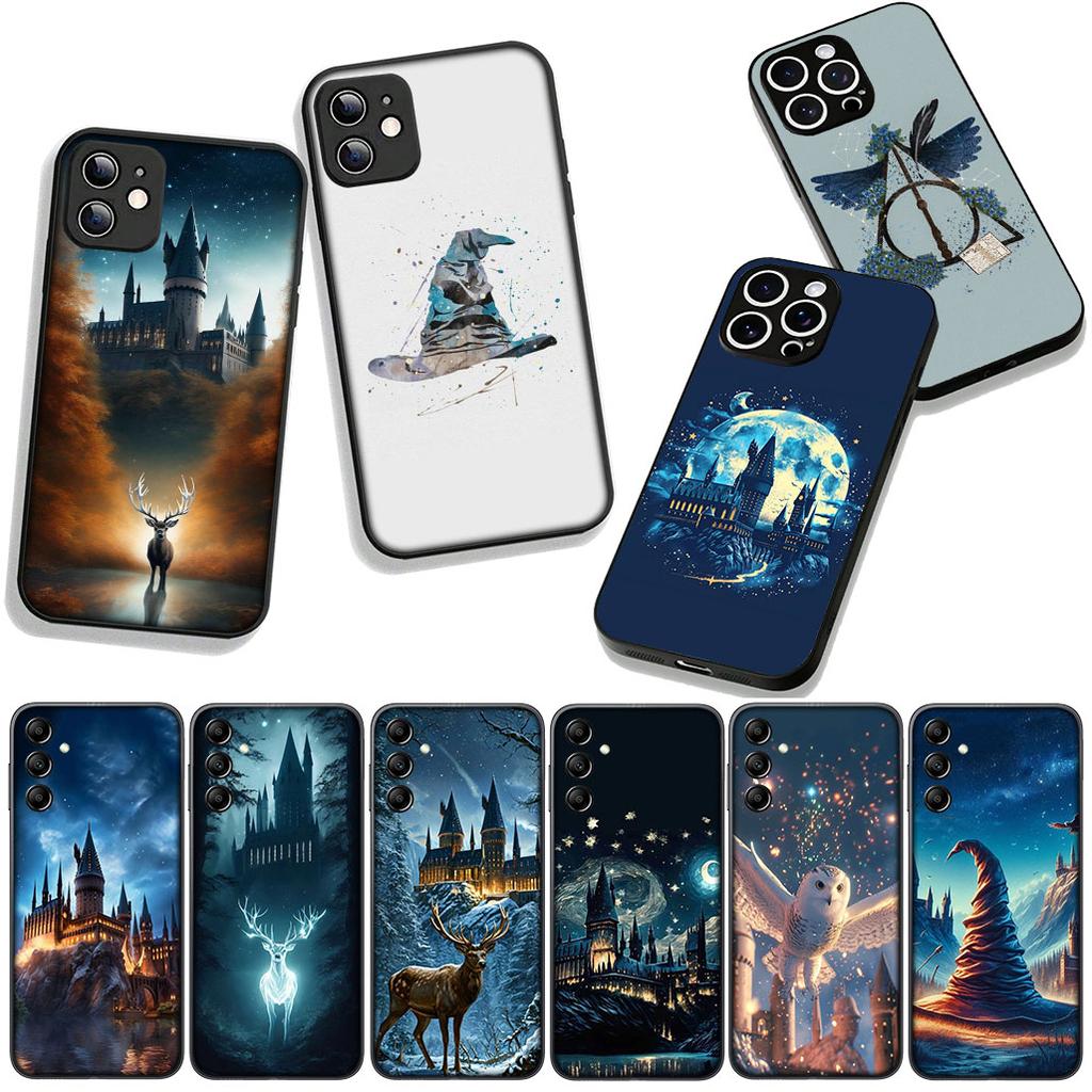 Harries Owl Wand Potters Wallpaper for Samsung Galaxy A36 A17 A26 A07 A35 A54 A53 A13 A33 A34 S8 S9 S20 S21 FE S10 Plus Case