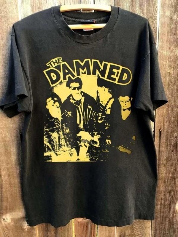 The Damned New Rose basic style Black T shirt Classic tee vtg Men Women Unisex T-Shirt