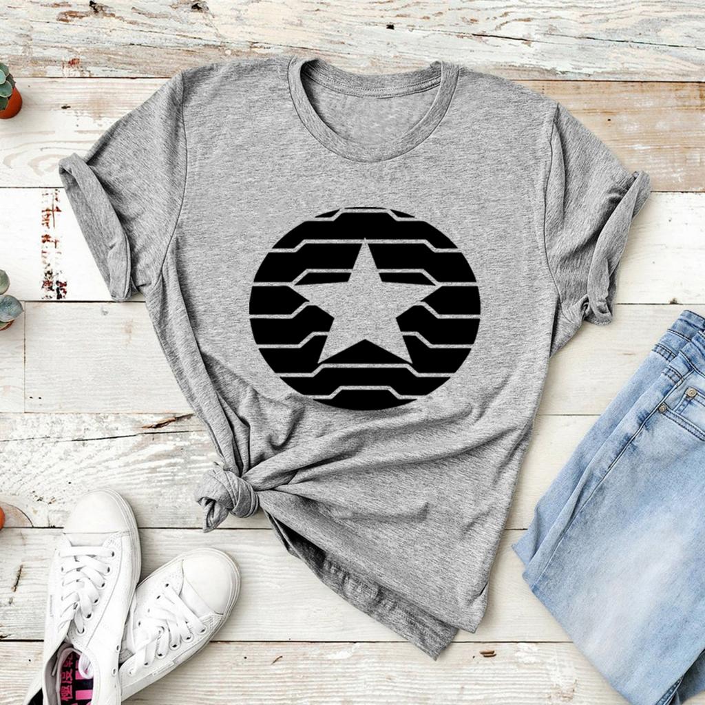 Bucky Barnes TShirt Winter Soldier Tshirts Unisex Short Sleeve Round Neck Casual Tshirt Graphic T Shirts Superhero Fans Gift
