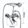 Bathroom Bath Tub Wall Mounted Hand Held Antique Brass Shower Head Kit Copper Chrome Shower Faucet Mixer Sets