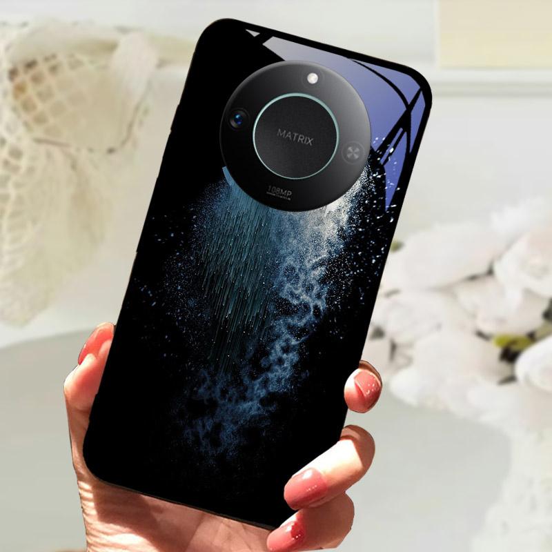 Для Honor X9C Умный Чехол-Крышка Модный Роскошный Крутые Животные Расписанный Fundas Для Honor X9C Умный Закаленное Стекло Задняя Панель Телефона
