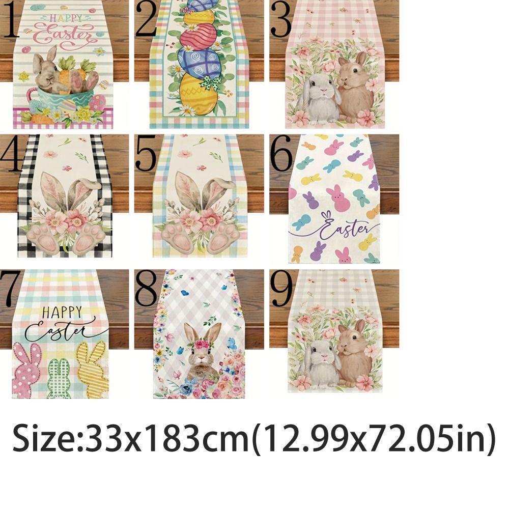 Винтажная пасхальная скатерть-кролик, маслостойкая, для обеденного стола, льняная скатерть-кролик, вечеринка