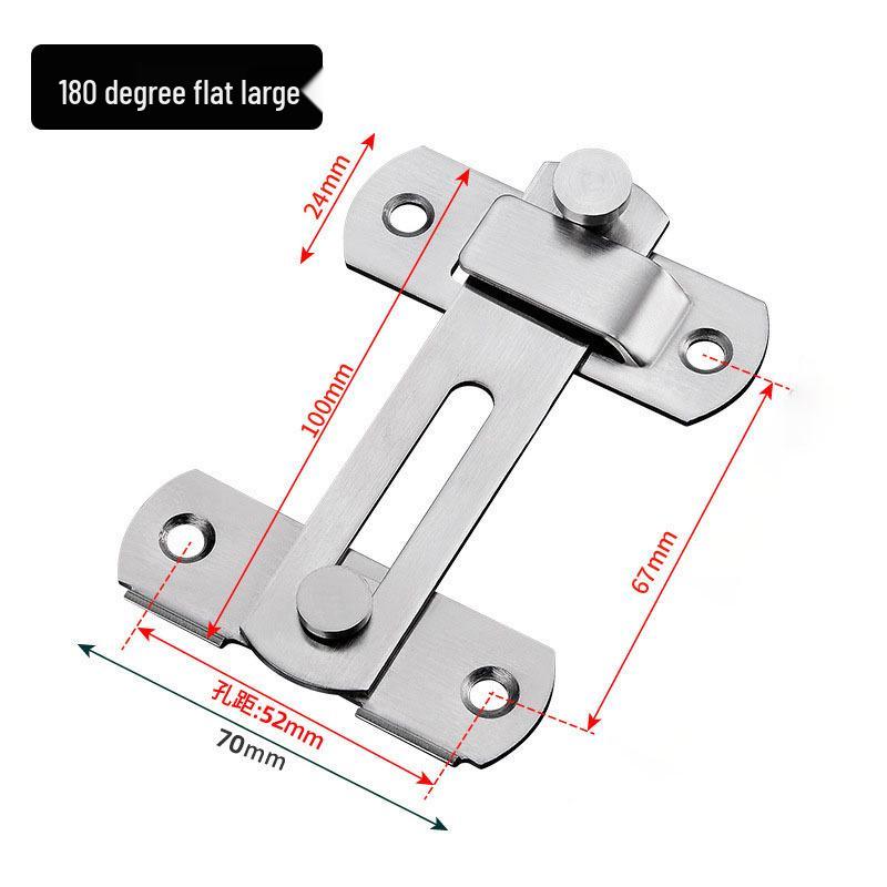Modern Stainless Steel Sliding Bolt Latch for Bathroom, Pet Cage, Barn Door, Anti-theft Lock