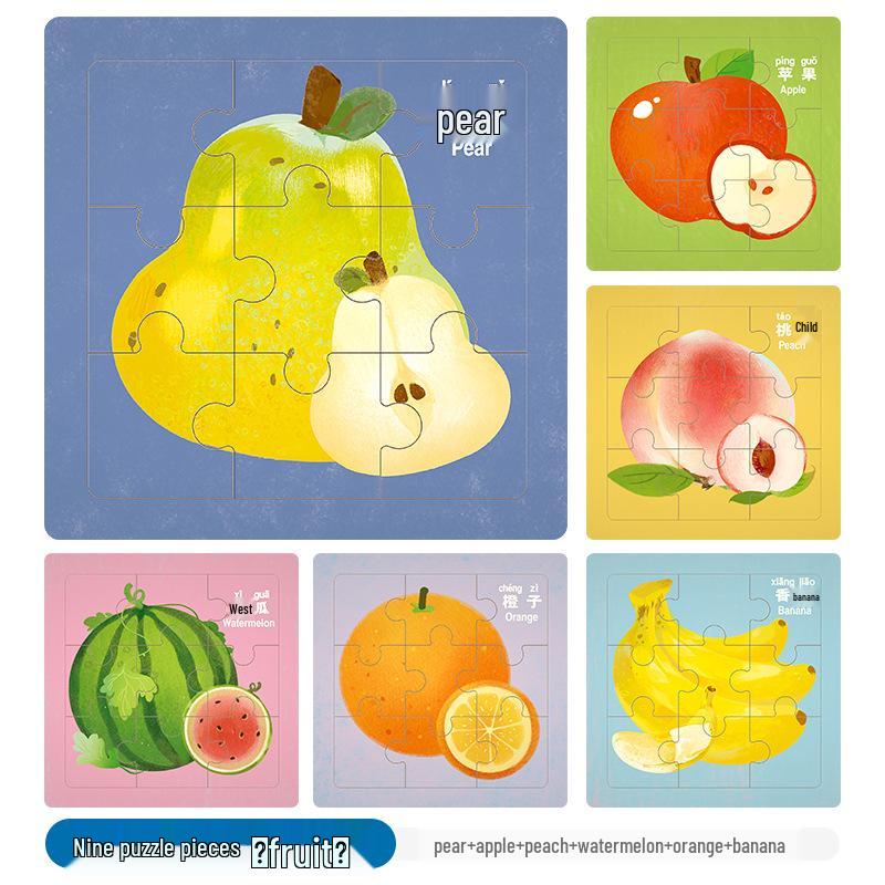 Детские развивающие деревянные пазлы с узором животных для мальчиков и девочек