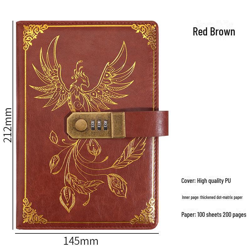 Подарочный набор из ретро-блокнота с паролем формата А5: Ежедневник деловых встреч в офисе с возможностью настраиваемого логотипа.