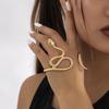 JMXD-jewelry Personality Exaggerated Retro Old Snake Mouth Snake Bracelet Cold Wind Personality Alloy Bracelet