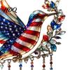 Металлическая цепь Подвесное украшение Патриотическая колибри Ловец солнца 250-летие Четвертое июля