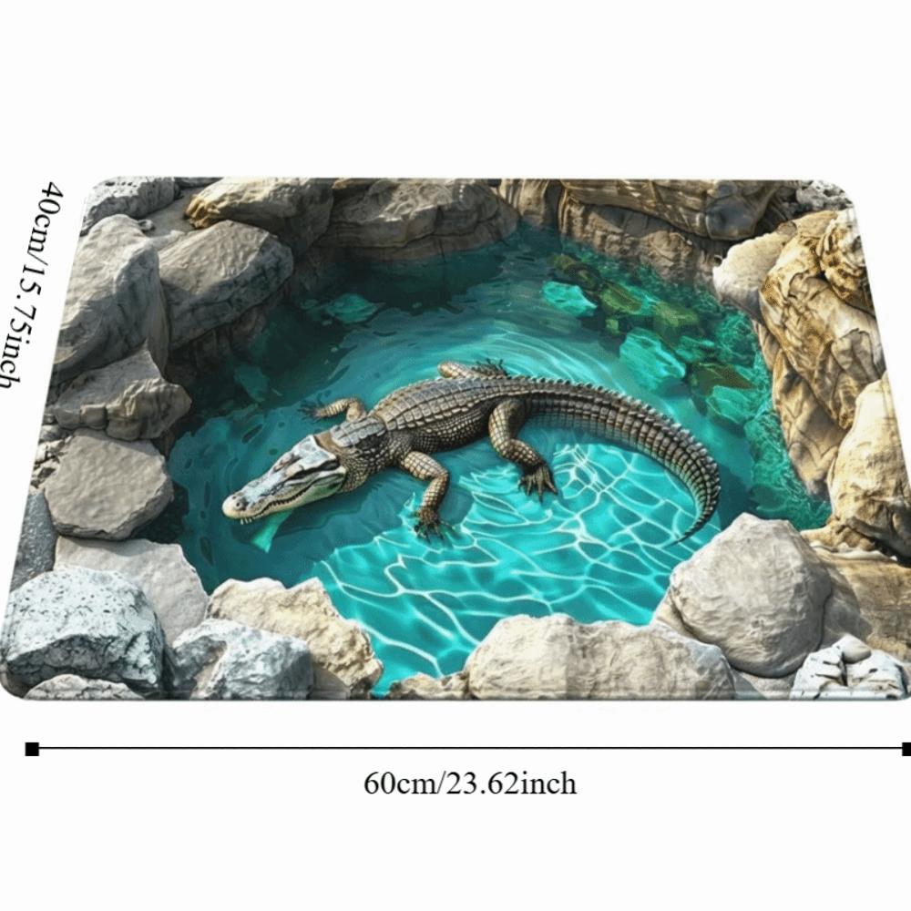 3D плошной коврик-обманка, Нескользящий, Влагопоглощающий, Ковер для ванной комнаты, Реалистичный дизайн, Прочный коврик для двери спальни