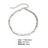 Stylish Cold Feel Lightweight Chain Necklace Snake Bone Style Choker for Dating