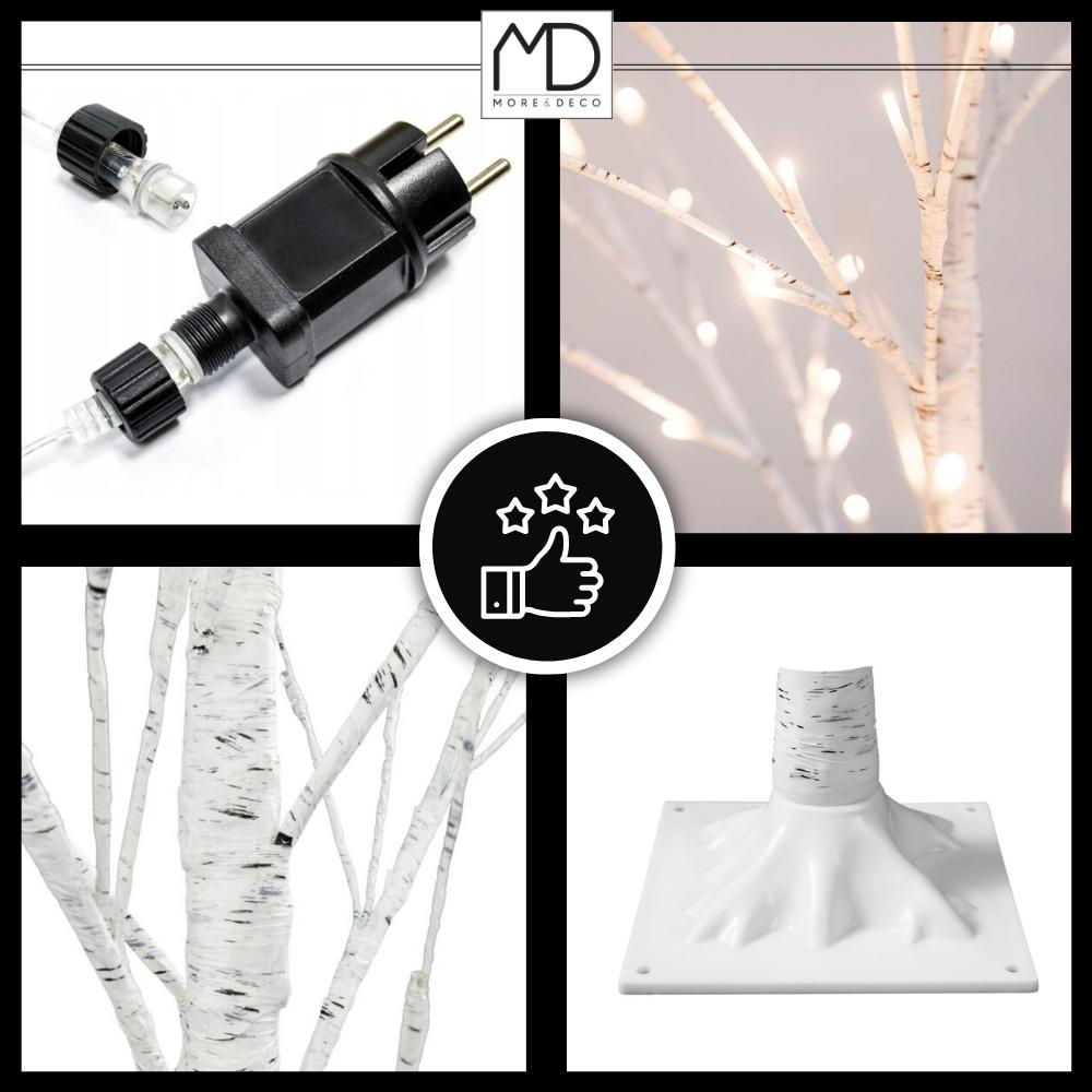 Christmas tree birch led decoration christmas 120cm 48led COLD