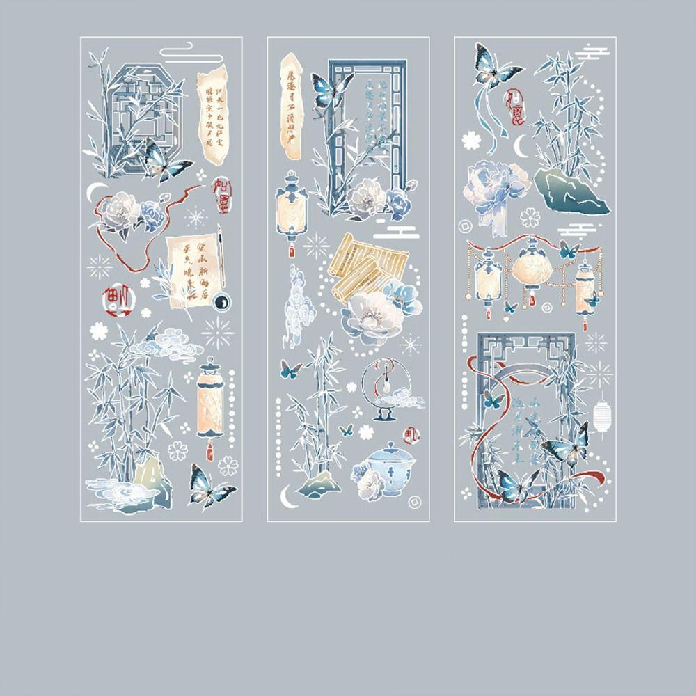 DIY Crafts Moonlight Flower Коллаж Наклейки Декоративные Лазерные Эстетические Наклейки Goo Card