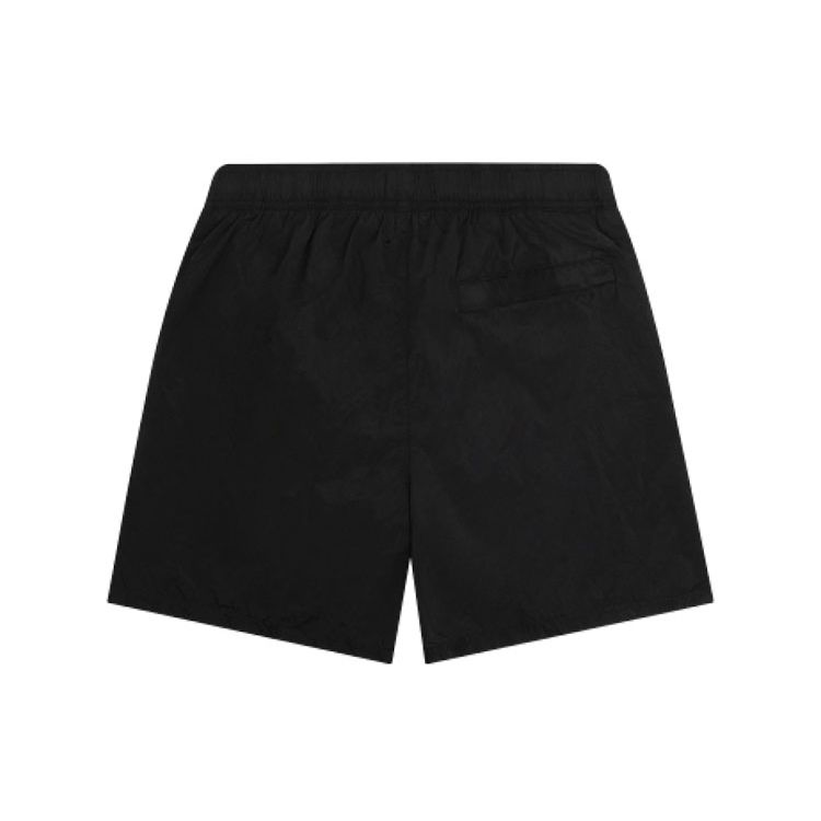 STONE ISLAND Однотонные шорты с логотипом-буквой, эластичные, прямого кроя, мужские, цвет угольный, 7715B0943-V0065