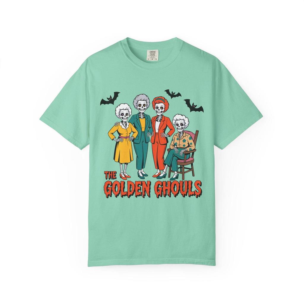 Golden Ghouls Halloween T-Shirt – Vintage Style Unisex Tee