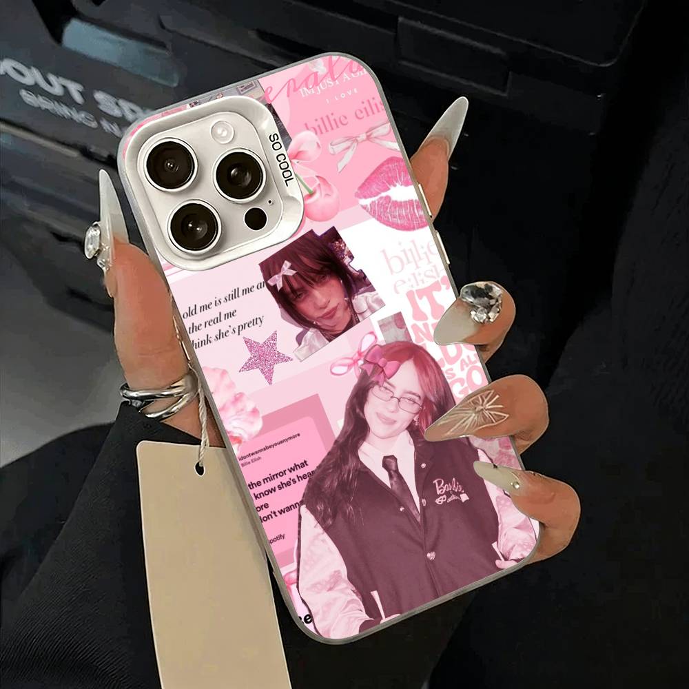 Талантливая певица Поколения Z - Билли Айлиш Чехол для телефона iPhone 17,16,15,14,13,12,11 Plus,Pro Max,XS,белый серебристый чехол для телефона