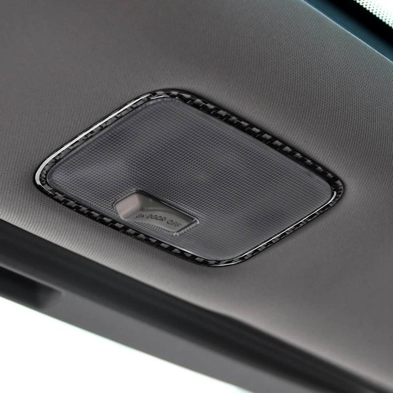 Real Carbon Fiber Car Accessories Reading Light Decorative Cover Soft Sticker For Kia Sportage 2011 2012 2013 2014 2015 2016