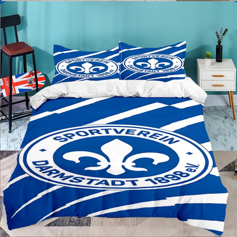 3PCS Sport Club Darm-stadt Bedding set,Ideal for1pc Duvet Cover And 2pcs Pillowcases Perfect for Christmas gift,Ideal for Bedroom, Dormitory