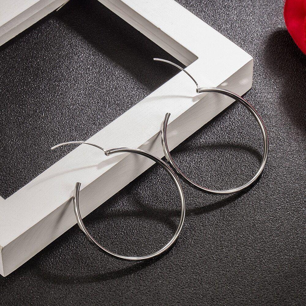 5 см большие круглые серьги-кольца для женщин, оригинальная мода
