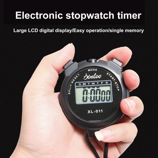 Digital Stopwatch Waterproof Compact Size Simple Operation No Clock No Date Silent Stopwatch Timer Chronograph Devices