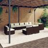 Day and Night - Day and Night Garden Furniture Set 10 Pieces and Brown Synthetic Rattan Cushions
