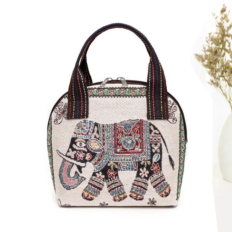 Сумка с вышивкой бабочек, с короткой ручкой, маленькая, для хранения телефона, кошелек, женская этническая сумка через плечо с принтом, холщовая сумка с молнией, AVE