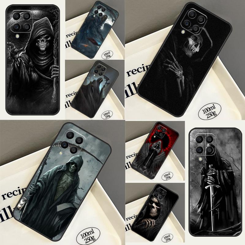 Grim Reaper Skull Skeleton Funda For Samsung Galaxy M32 M12 M52 M54 M14 M13 M33 M53 M11 M21 M31 M51 M31s M20 M23 Case