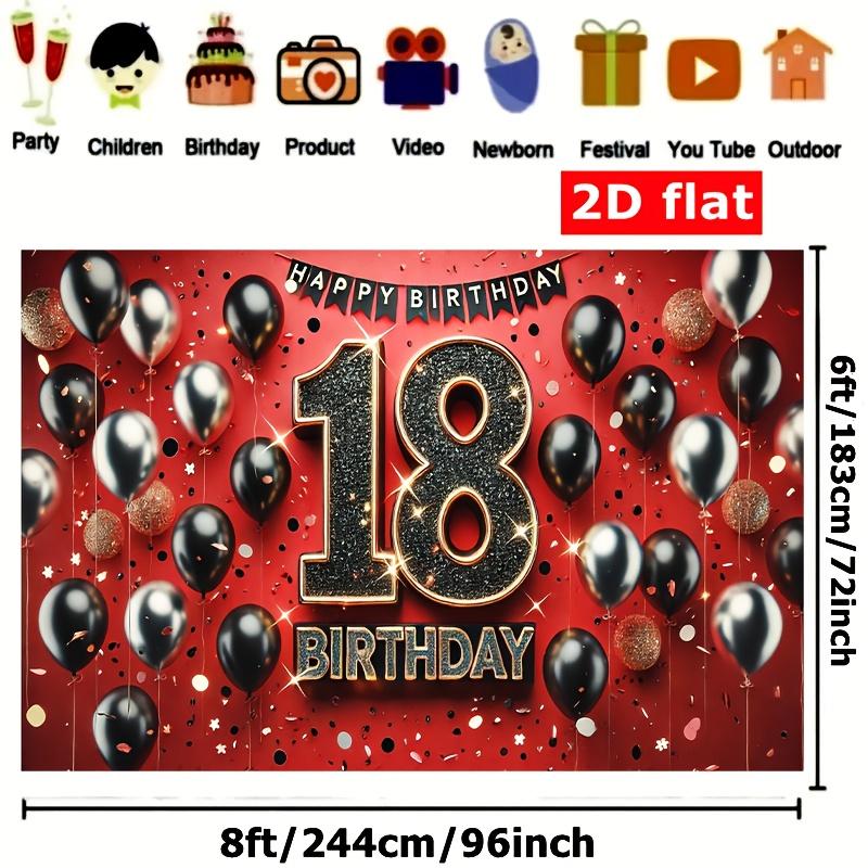 2D Plane - A 2D plane banner for celebrating 18th birthday made of polyester material