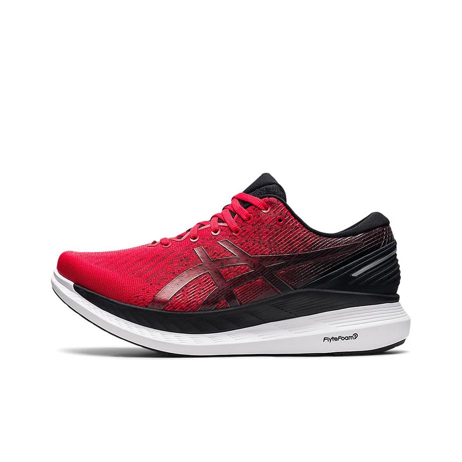 Asics Glideride 2 Удобная ткань Прочные низкие марафонки Мужские кроссовки Черно-красные 1011B016-608