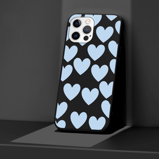Чехол Love Heath для Apple Iphone 14 11 13 12 Pro Max Xr 7 8 +Se 2020 Xs 6 6s Plus 5 5S, милый роскошный черный силиконовый чехол для телефона