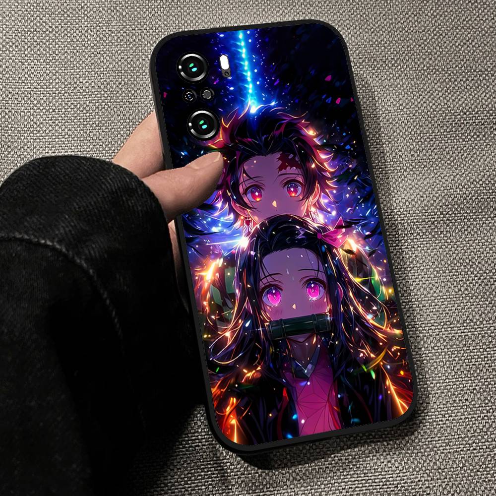 Крутой чехол для телефона H-demon Slayer Kimetsu No YaibaS для тонкого черного Xiaomi 11 12 Redmi Note 11 5G 8T 9A 9 10T Note 8 9 12S Ultra Sh