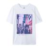 Японская ретро эстетика Токио Мода Топы Рубашки Осень Camisa Премиум Хлопок Унисекс Футболка Приталенный крой