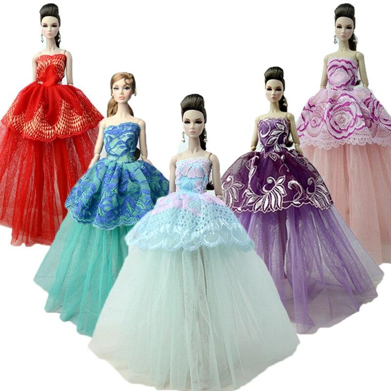 5 шт./лот модная кукольная одежда для куклы Барби наряды вечерние платья вечернее платье для куклы Барби платье 1/6 куклы аксессуары игрушка