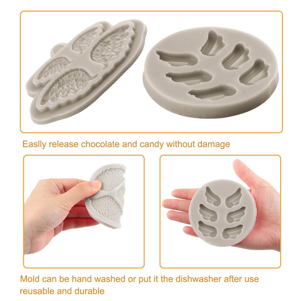 Крылья ангела, силиконовые формы для помадки для украшения торта, топпер для кексов, конфеты, шоколадная жвачка, паста, формы из полимерной глины