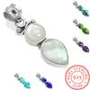 925 Sterling Silver Pendant Women Gemstone Handmade Jewelry Mothers' Day Gift Blue Green Purple Copper Turquoise Pearl Lapis Mother Of Pearl Fashion
