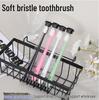 Ultra-Nano Soft Bristle Toothbrush with 10,000 Bamboo Charcoal Bristles for Gum Protection, Includes Independent Tube