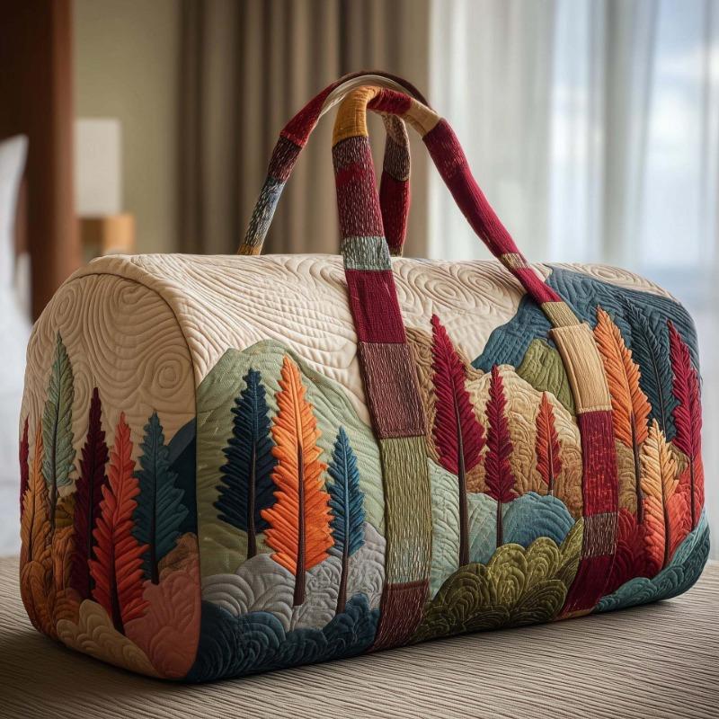 Ручная работа Стеганая Дорожная Сумка Винтажная Художественная Сумка для Кемпера Природа Сумка-Даффл Бохо Уикендер Тоут для Мужчин Женщин Кемпинг Пеший Туризм Дорожное Путешествие