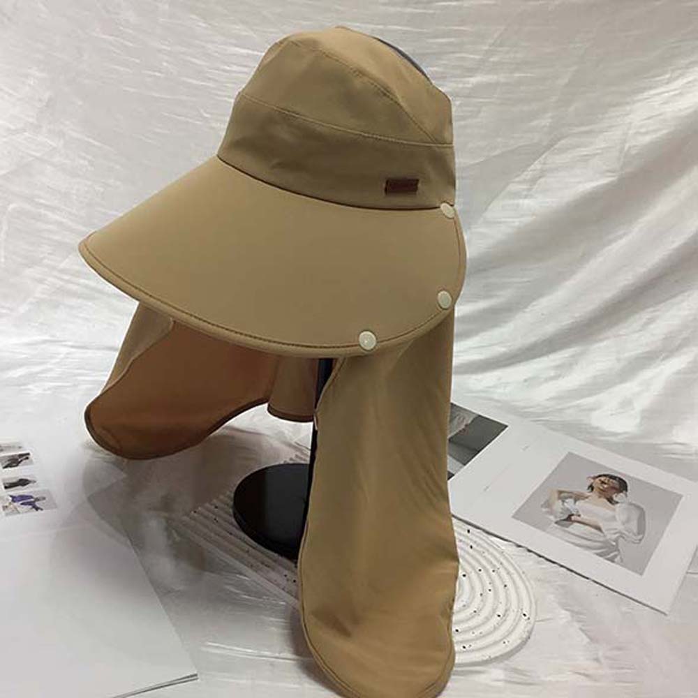 Однотонная кепка-козырек с защитой от УФ-лучей, съемная шляпа для сбора чая, шляпа рыбака, шляпа с защитой шеи, весна