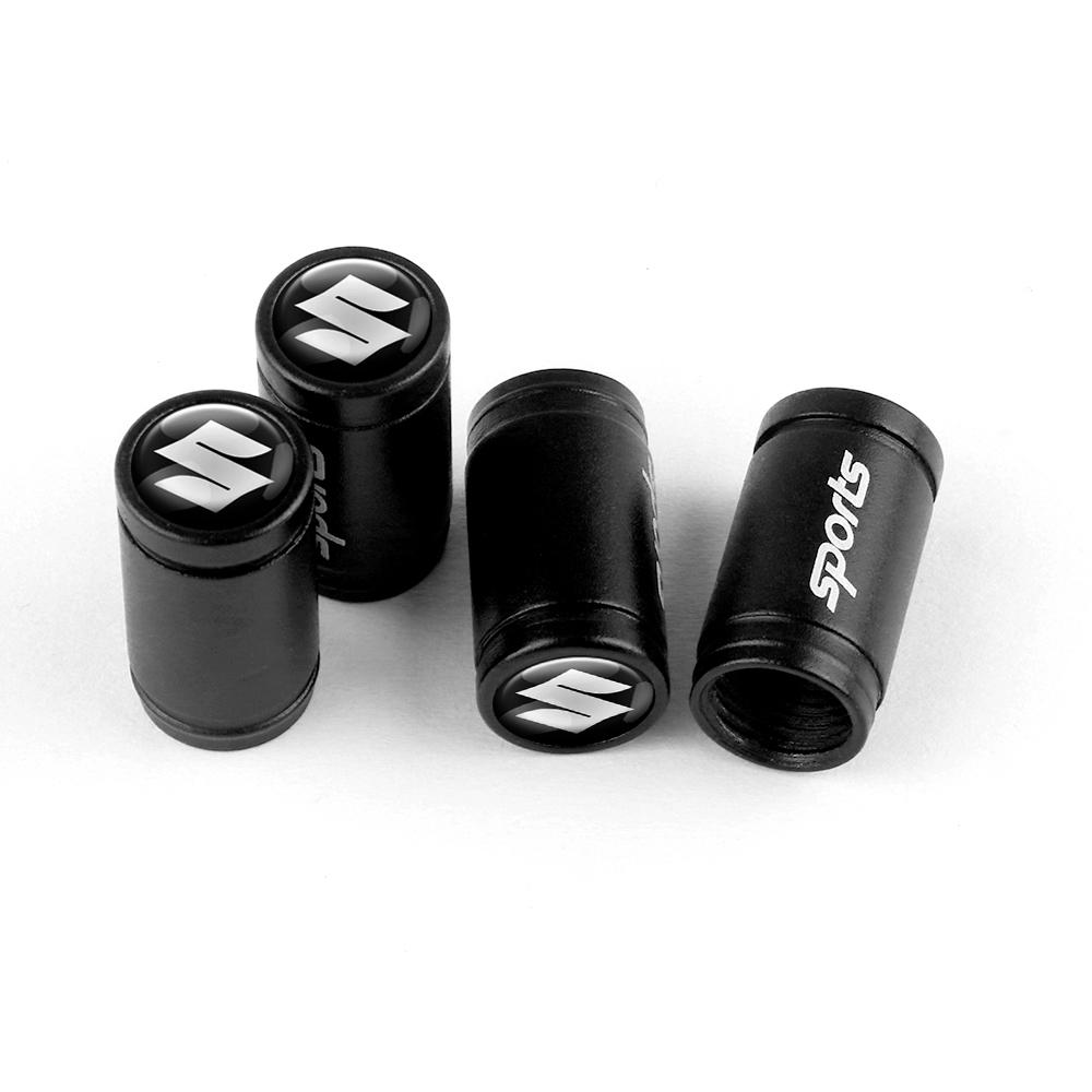 SCCF4 4PCS Metal Car Wheel Tire Valve Air Stem Cap Cover For Suzuki ALTO Samurai Grand Vitara Baleno SX4 Swift Jimny IGNIS Accessories