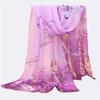 Fashion Printed Floral Chiffon Hijab Scarf Women Pareo Lady Bandanas Beach Towels Summer Muslim Veil Wrap Female Foulard