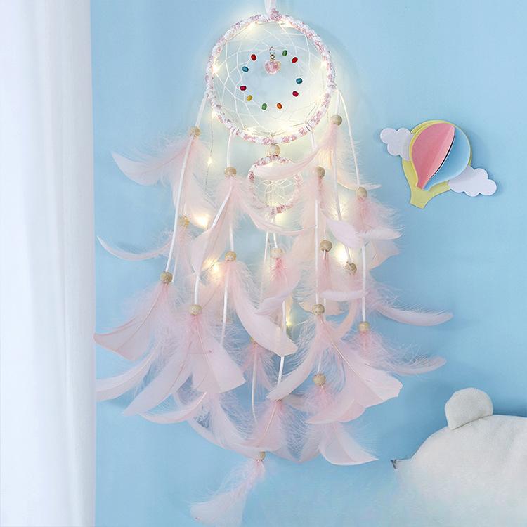 Серия Dreamcatcher Маленькие колокольчики в виде ловца снов Украшение в виде воздушного шара Подвесное настенное украшение для комнаты Украшение