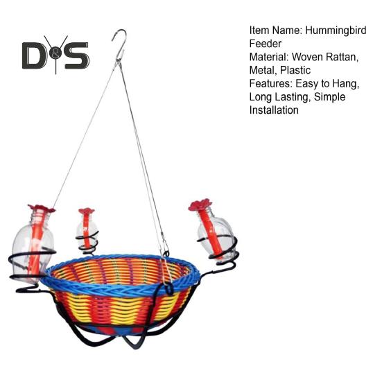 Кормушка для колибри Креативный дизайн из ротанга Большая вместимость Легко наполнять Простая установка Подвесная кормушка для колибри с водой