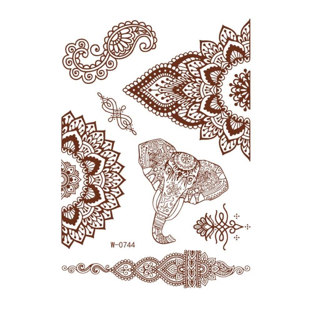 Wedding Tool Body Art Sticker Henna Tattoo Stickers Water Transfer Decals Temporary Tattoo