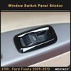 4 шт. ABS хромированный переключатель окна автомобиля, кнопка подъема, панель, наклейка, декоративная накладка для Ford Fiesta MK7 2009-2013