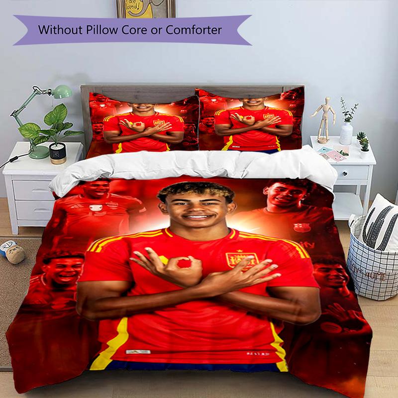 3pcs Yamal Design Cover Set - HD Printed Bedding with 1 Cover and 2 Pillowcases - Perfect for Home and Dorm Decor