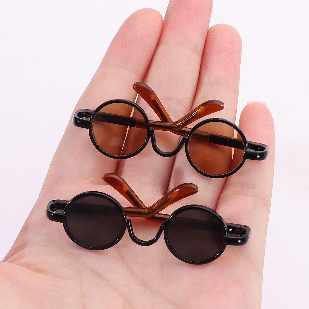 Plush Doll for 1/61/12 BJD Cute Round Frame Glasses Clothes Plush Doll Eyeglasses For 1/4 Dolls