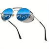 Retro Round Steampunk Sunglasses for Men Women Side Shield Gothic Vintage Metal Frame Non-polarized Sunglasses