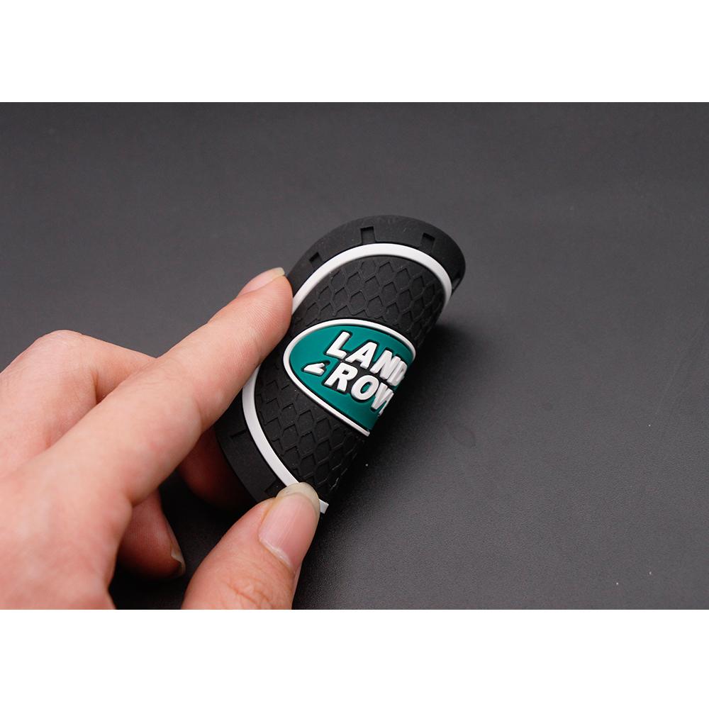 1/2Pcs Car Coasters Water Cup Slots Non-Slip Mat Waterproof Cup Pad For Land Rover Defender Range Rover Freelander Sport Evoque fd9