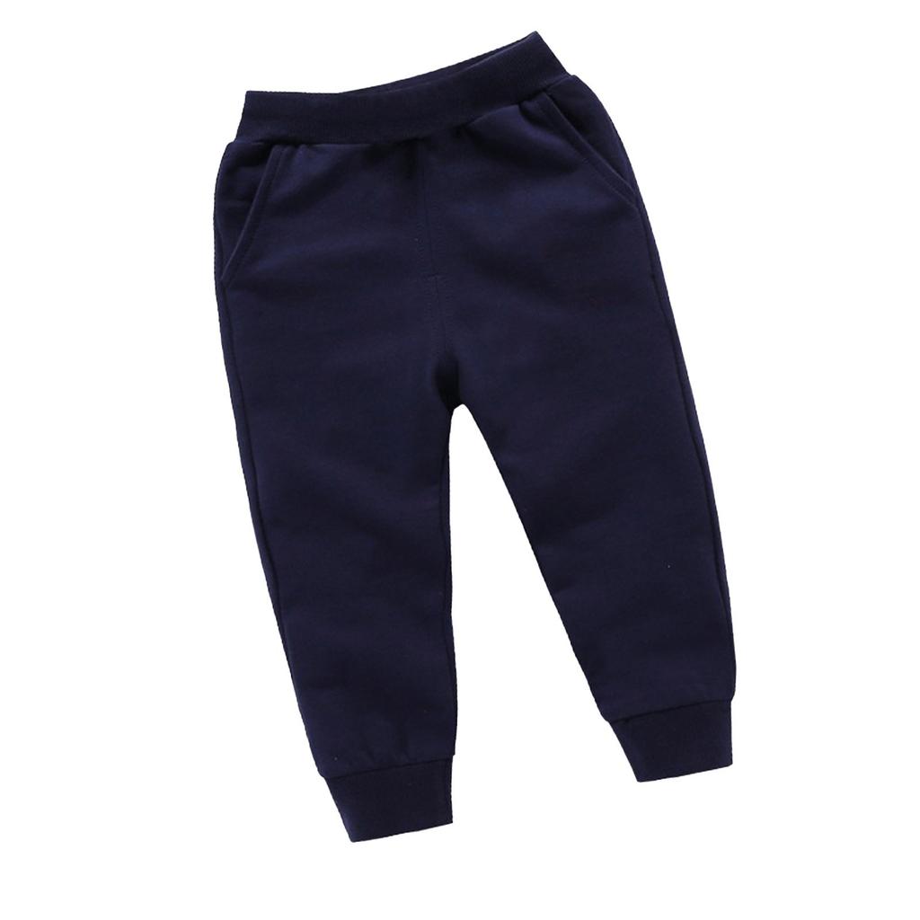 Winter Boys And Girls  Solid Color Sports Pants Long Pants