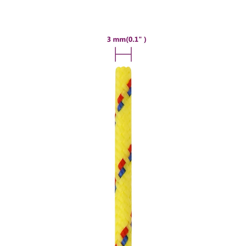 Boat Rope Yellow 3 mm 50 m Polypropylene