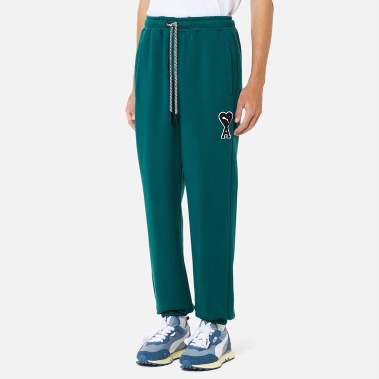 Puma Унисекс Бирюзовые Спортивные Штаны с Графическим Логотипом Эластичный Пояс Повседневные Брюки-Джоггеры 535996-24